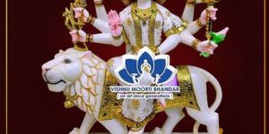 Durga Mata Marble Statue