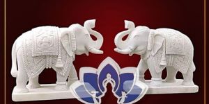 Marble Elephant Statue
