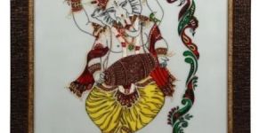 Framed Handmade Glass Painting