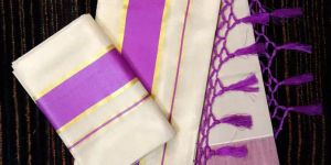 Tissue Onam Set Mundu For Women