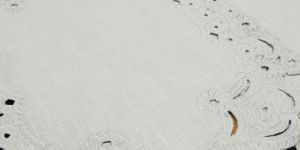 Cutwork Embroidery Cotton Slub Table Mats