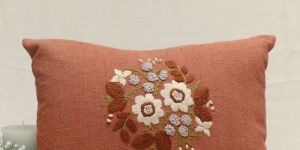 Rustic Brown Hand Cushion Cover