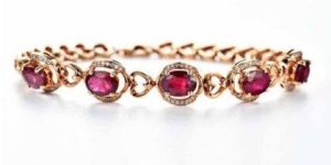 18K Ruby Bracelet Oval 2.22 Cts