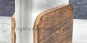 Burnt Wooden Napkin Holder