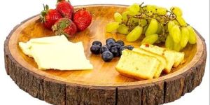 Wooden Bark Serving Platter