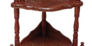 Wooden Corner Shelve Rack Stand