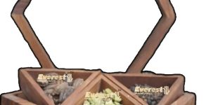 Wooden Hexagonal Spice Box