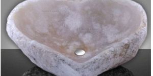 Natural Cut White Quartz Basin