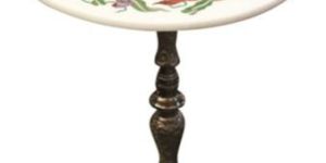 Semi Precious Inlay Marble Base Table