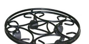 Garden Deco 11 Inch Pot Stand with Wheels