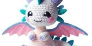 Amigurumi Crochet Flower Dragon Soft Toy