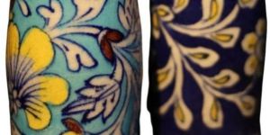 Blue Pottery Ceramic Salt And Pepper Shakers