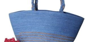 Braided Handles Cotton Rope Tote Bag