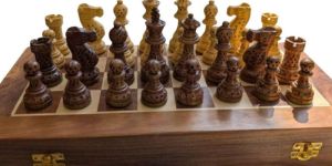 Zali Cut Handcrafted Wooden Chess Set Board Game