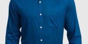 Slim Fit Royal Blue Formal Shirt for Men