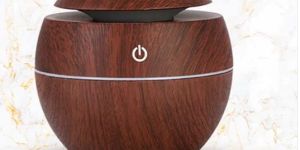 Katharos Ultrasonic Wooden Globe Aroma Humidifier