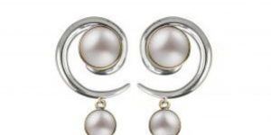 Women Stunning 925 Sterling Silver Earrings With Pearls