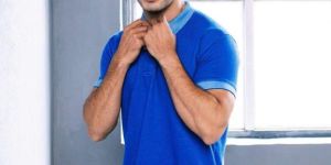 Men Blue Polo T Shirt (Slim Fit )