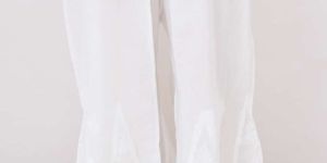 White Flared Lucknowi Chikankari Women Georgette Sharara