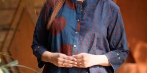 Maahi Ajrakh Hand Block Printed Anti Fit Women Top