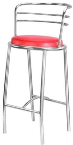 Bar Chair In Chrome Finish With Four Leg