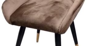 Dining Chair in Dark Brown Fabric