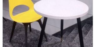 Round Restaurant Table in Sunmica Marble Top
