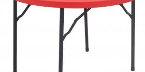 Supreme Disc Plastic Round Table in (Red) By Kylin