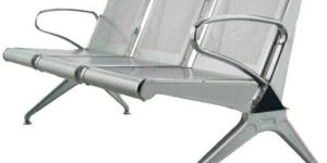three seater silver waiting chair