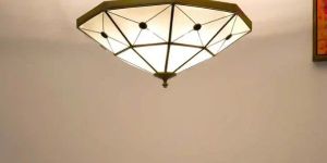 Ophelia Glass and Brass Lantern Pendant Light