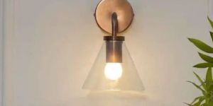 Torse Glass and Metal Wall Light