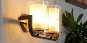 Vienna Double Glass and Metal Wall Light