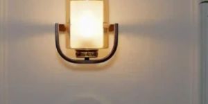 Vienna Single Light Glass and Metal Wall Light