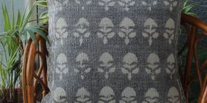 Kashish Bagru Hand Block Printed Handloom Cotton Rug Outdoor Cushion Cover (18 Inches X 18 Inches)