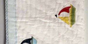 boat print mulmul cotton baby blanket