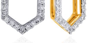 Delicate Hexagon Diamond Studs