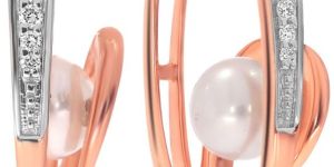 Snowy Swirl Diamond Hoop Earrings