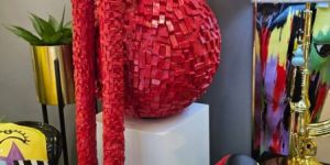 Fiber Glass Sitting Human Sculpture