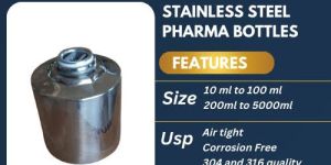 Stainless Steel Pharma Lab Bottles