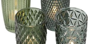 Mosaic Glass T-Light Candle Holder