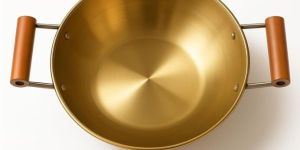 Brass Kadhai with Wooden Handles