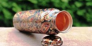 Copper Meenakari Bottle