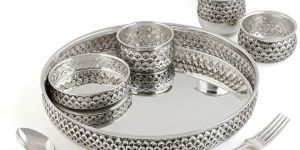 German Silver Dinner Set Plate