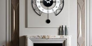 Wall Clock Stylish Metal Analog