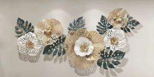 Multi Panel Metal Flower Wall Art