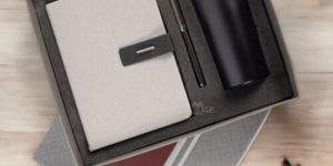 3 in 1 Corporate Gift Set with Tumbler Notebook Metal Pen