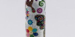 Meena Print Copper Water Bottle