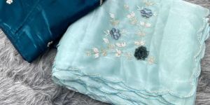 Handwork Ladies Chiffon Saree