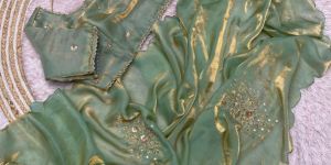 Soft Fendy Embroidered Chiffon Silk Saree