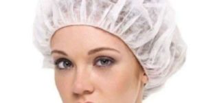 White Disposable Bouffant Cap 21 Inches